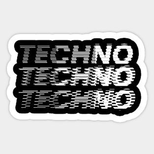 Techno typography Sticker